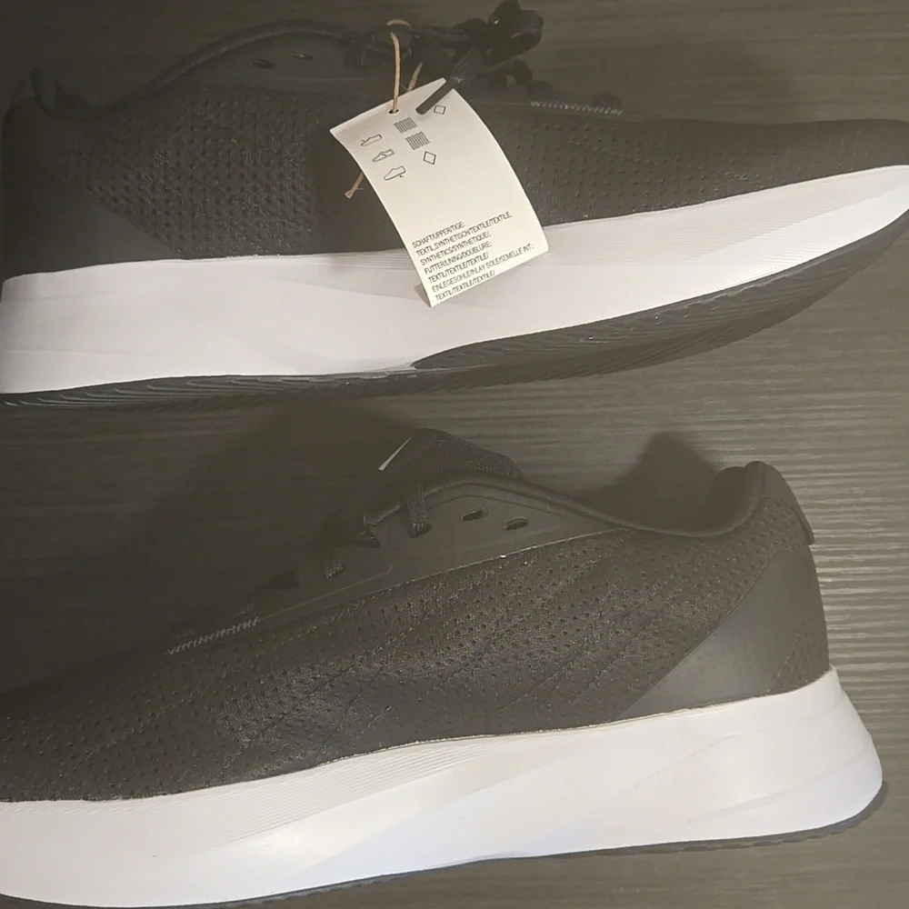 Mens Size 11.5 Adidas Duramo DL Black and White  Running Sneakers ID9849 Nwt